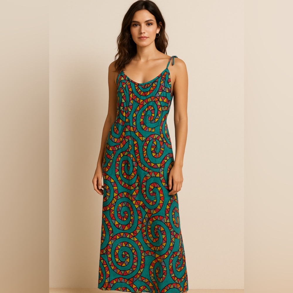 Magari Italy Geometric Maxi Dress